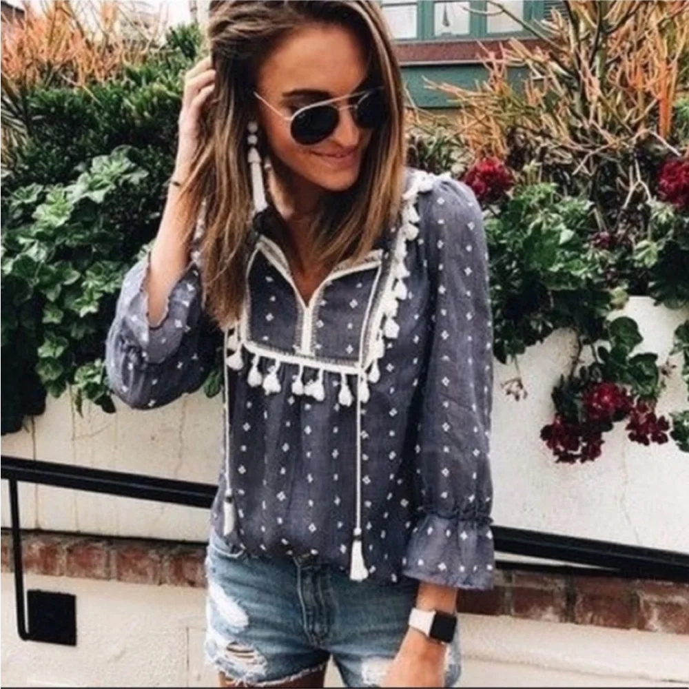 Anthropologie boho peasant top by Maeve - Picture 1 of 9